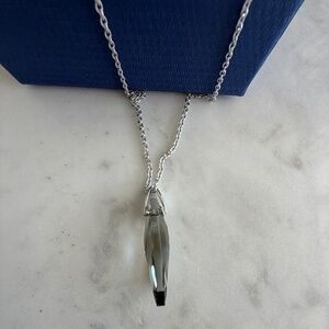 NEW! Swarovski Grey Crystal Pendant Necklace